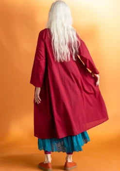 Gudrun Sjödén Vävd klänning ”Hedda” i ekologisk bomull Granatäpple Fashion