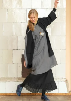 Gudrun Sjödén Vävd klänning i lin Grafit Best