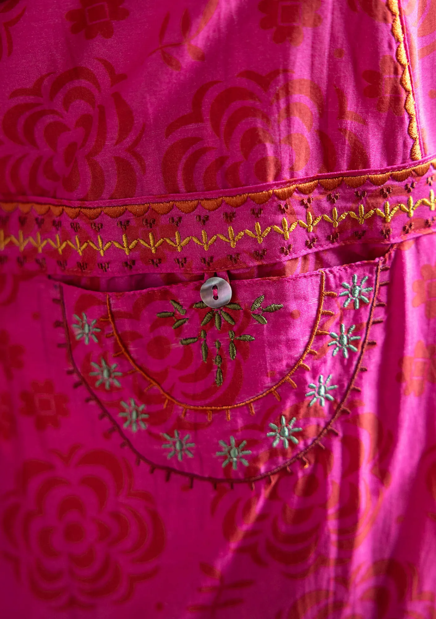 Gudrun Sjödén Vävd klänning "Kamelia" i ekologisk bomull/siden Cerise Fashion