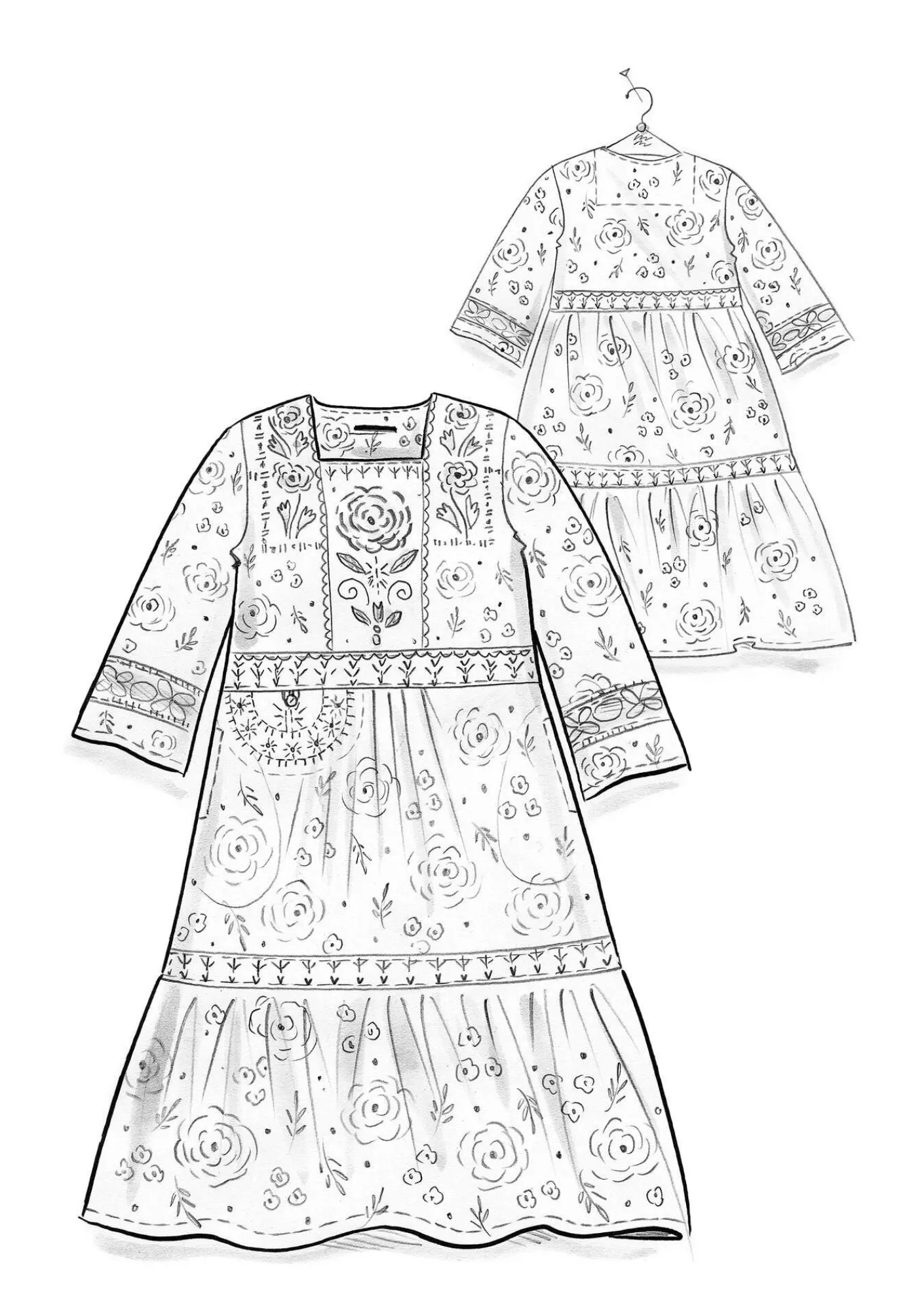 Gudrun Sjödén Vävd klänning "Kamelia" i ekologisk bomull/siden Cerise Fashion