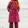 Gudrun Sjödén Vävd kviltad kappa "Svalbard" Purpur Outlet