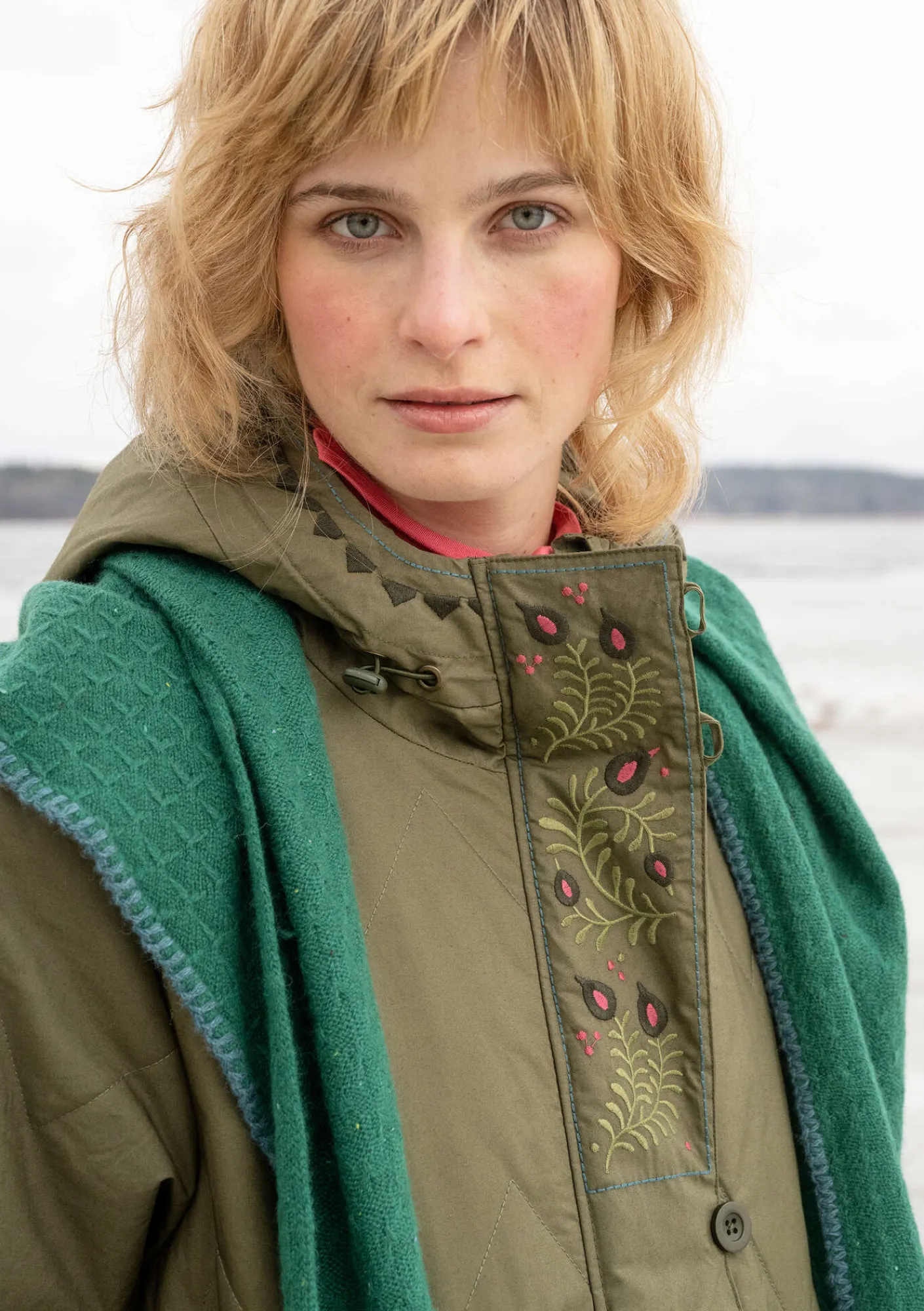 Gudrun Sjödén Vävd kviltad kappa "Svalbard" Hagtorn Hot