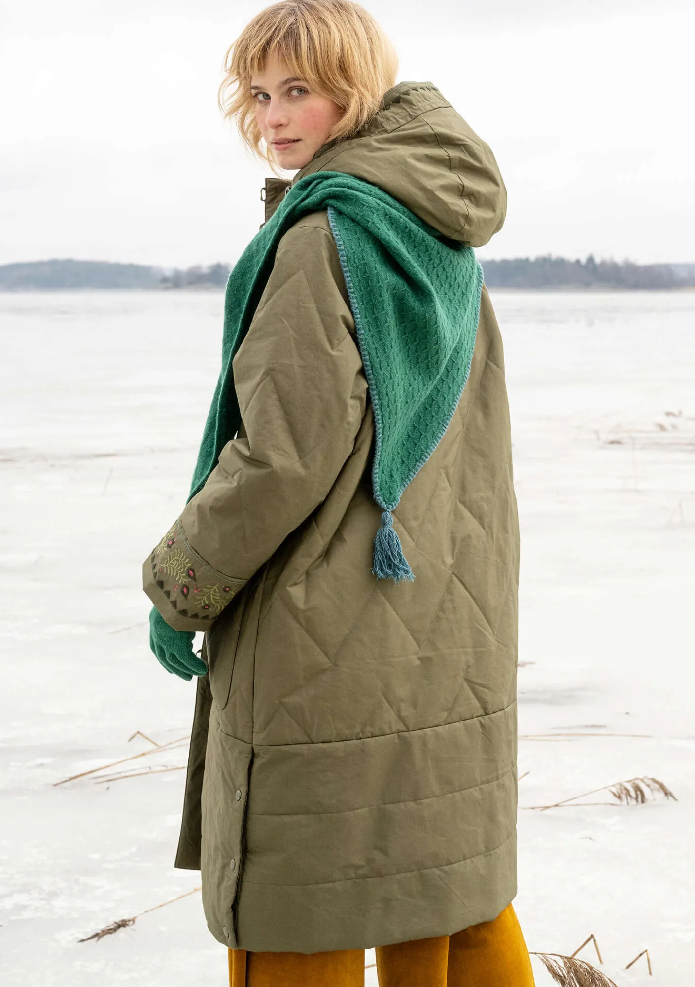 Gudrun Sjödén Vävd kviltad kappa "Svalbard" Hagtorn Hot