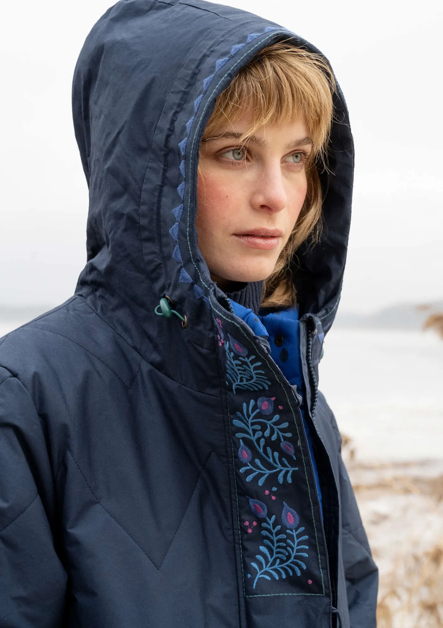 Gudrun Sjödén Vävd kviltad kappa "Svalbard" Bläck Discount