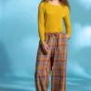 Gudrun Sjödén Vävd pyjamasbyxa "Skagen" i ekologisk bomull Brändsienna Fashion