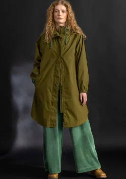 Gudrun Sjödén Vävd regnjacka ”Hedda” i ekologisk bomull Mörkoliv Fashion