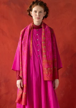 Gudrun Sjödén Vävd sjal "Kamelia" i ekologisk bomull/siden Cerise Discount