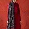 Gudrun Sjödén Vävd sjal "Kamelia" i ekologisk bomull/siden Svart Online
