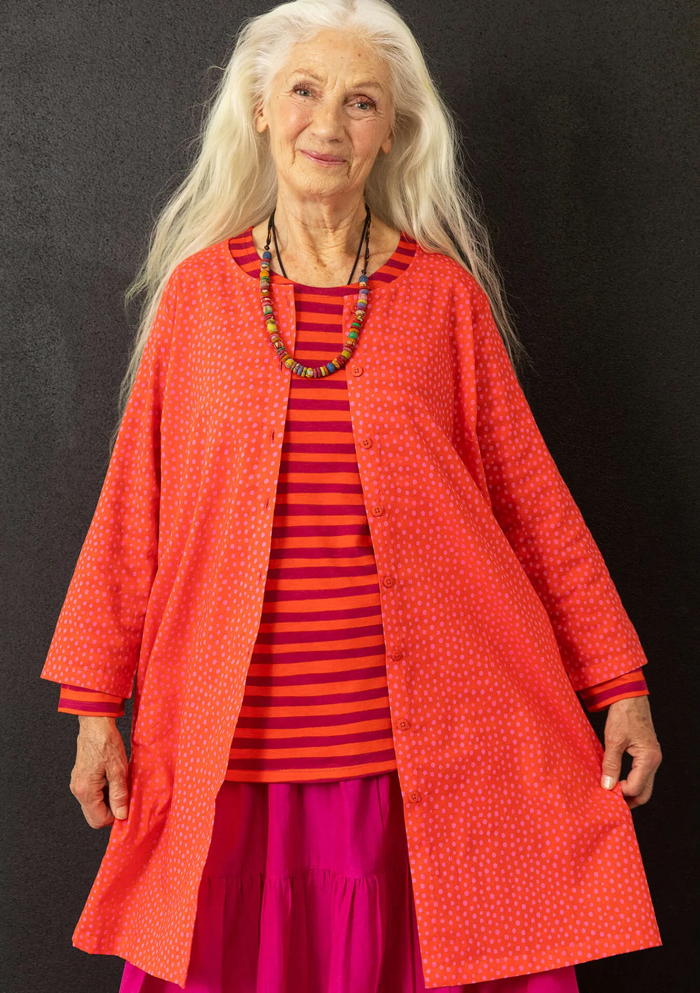 Gudrun Sjödén Vävd tunika "Monika" i ekologisk bomull Lavaröd Outlet